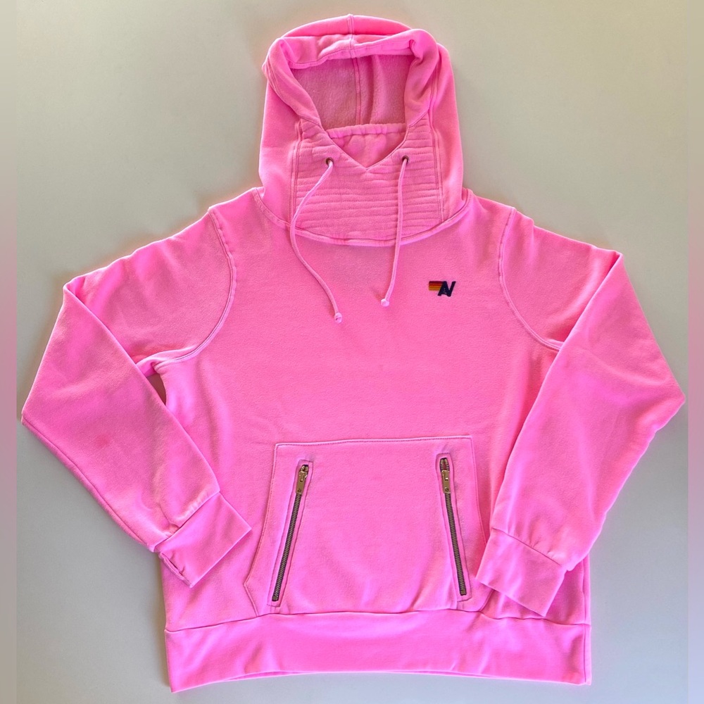 AVIATOR NATION RARE Ninja Hoodie Neon Pink | Unisex Large 🌈